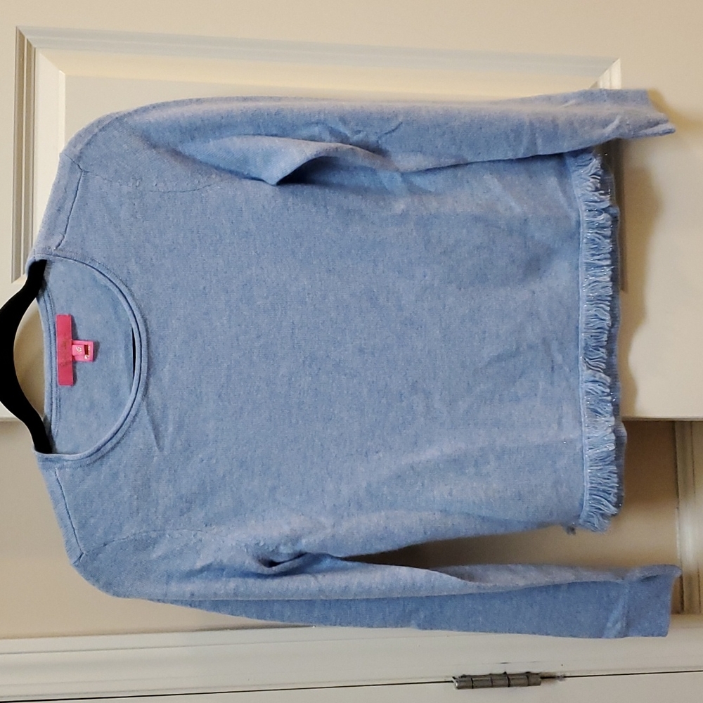 Blue Lilly Pulitzer cashmere sweater, size XS, $50